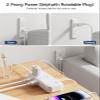 2 Prong Power Strip - 2 Prong to 3 Prong Outlet Adapter, 2 Prong Extension Cord with USB C, 6 Outlets & 3 USB, 3 Prong Adapter 5ft, for Polarized Two Prong Outlet, Wall Mount, Non Grounded, Old House view 4
