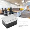 Up Power Strip, Recessed Desktop Outlet Power Grommet Socket with 2 US Outlets, Aluminum Desk Connection Box Table for Conference Room Office Countertop, Silver view 4