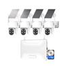 4MP Wireless WiFi Solar Power Security Camera System with 1T Hard Drive, Outdoor Surveillance Solar Energy Camera NVR Kit with Two-Way Audio, Color Night Vision view 1
