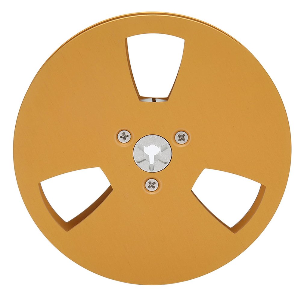 1/4 5 Inch Empty Tape Reel, Aluminum Alloy, 3 Hole, Universal Opening, Machine Part for Reel to Reel Recording Tape, Nab Flange, Wind Resistance, Stainless Steel Screws