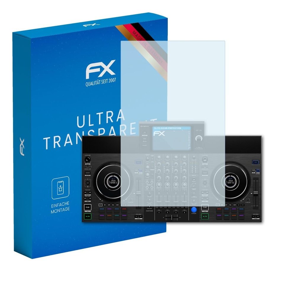 atFoliX Screen Protection Film compatible with Denon DJ SC Live 4 Screen Protector, ultra-clear FX Protective Film (3X)