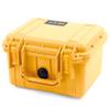 ColorCase Pelican Protector 1300 Case Yellow - Small Size Waterproof Case with TrekPak Divider System & Convoluted Lid Foam - Yellow Latches view 3