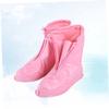 VANZACK 2pcs Reusable Zippered Non- PVC Rain Shoe for Boy Girl XL Lightweight Overshoes Protector for Rain Mud and Outdoor Activities view 2