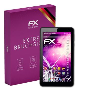 atFoliX Plastic Glass Protective Film compatible with Positivo Twist Tab Lady Bug, 9H Hybrid-Glass FX Screen Protector