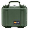 ColorCase Pelican Protector 1300 Case OD Green - Small Size Waterproof Case with TrekPak Divider System & Convoluted Lid Foam - OD Green Latches view 1