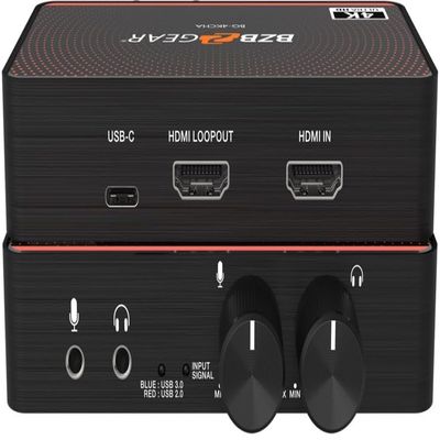 BZBGEAR USB-C 4K60 Video Capture Card with Scaler, HDMI 2.0 Loop Out, Audio & HDR10 to SDR Conversion - BG-4KCHA