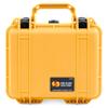 ColorCase Pelican Protector 1300 Case Yellow - Small Size Waterproof Case with TrekPak Divider System & Convoluted Lid Foam - Black Latches view 1