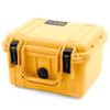 ColorCase Pelican Protector 1300 Case Yellow - Small Size Waterproof Case with TrekPak Divider System & Convoluted Lid Foam - Black Latches view 3