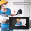 2.4 GHz Wireless Video Doorbell Intercom System,Video Door Phone with 7''Touch Key Monitor,HD Camera Video Doorbell Kit Unlock for Home Office Apartment,Wires Free view 2