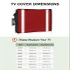 Outdoor TV Cover 40 to 43 Inches, Christmas Red Stripe Waterproof and Weatherproof TV Cover with Remote Control Pocket, Flat Screen TV Cover Protector for Outside TV view 2