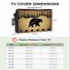 Yukro Outdoor TV Cover 48 to 50 Inches, Retro Polar Bear Pine Tree Silhouette Waterproof and Weatherproof TV Cover with Remote Control Pocket, Flat Screen TV Cover Protector for Outside TV view 2
