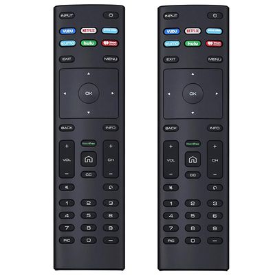 [2pcs/Pack] PerFascin Replacement Universal Remote Control XRT136 Fit for Vizio Smart TV E65-F0 E70-F3 E75-F1 E75-F2 E80-F3 M437-G0 M507-G1 M556-G4 M557-G0 M558-G1 M55-F0 M656-G4 M657-G0 M658-G1