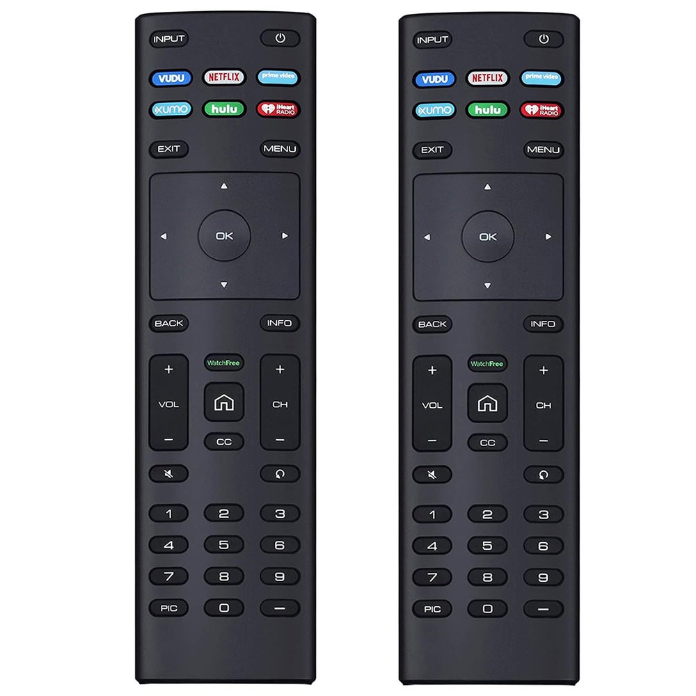 [2pcs/Pack] PerFascin Replacement Universal Remote Control XRT136 Fit for Vizio Smart TV E65-F0 E70-F3 E75-F1 E75-F2 E80-F3 M437-G0 M507-G1 M556-G4 M557-G0 M558-G1 M55-F0 M656-G4 M657-G0 M658-G1