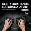 BAROCCOMiSTEL MiSTEL MD600 Alpha BT RGB, Split Keyboard, Ergonomic Mechanical Keyboard, 60%, PBT Double Shot Keycap (Transparent), Bluetooth5.0, Mac/Windows OS Compatible -Gateron G Pro Yellow view 2