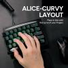 BAROCCOMiSTEL MiSTEL MD600 Alpha BT RGB, Split Keyboard, Ergonomic Mechanical Keyboard, 60%, PBT Double Shot Keycap (Transparent), Bluetooth5.0, Mac/Windows OS Compatible -Gateron G Pro Yellow view 3