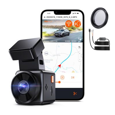 Bundle: Vantrue E1 Lite 1080P WiFi Mini Dash Cam + CPL + Type C USB Hardwire Kit Vantrue E1 Lite 1080P WiFi Mini Dash Cam with GPS and Speed, Free App, Voice Control Detachable Dash Camera