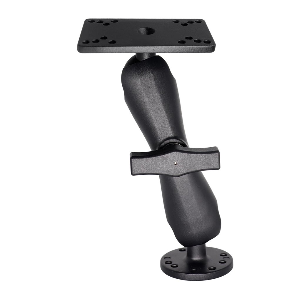 WINDFRD Aluminum 1.5" Ball Fish Finder Mount for Hummingbird Helix 5,7, etc., C Size Universal Marine Electronics Bracket, Compatible with RAM Mounts, Arkon, iBolt and More