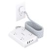 Surge Protector Power Strip 10 ft, Addtam Flat Plug Extension Cord with 4 USB Wall Charger(2 USB C Port), 4 Widely Outlets Desk Charging Station, Home Office and College Dorm Room Essentials view 1