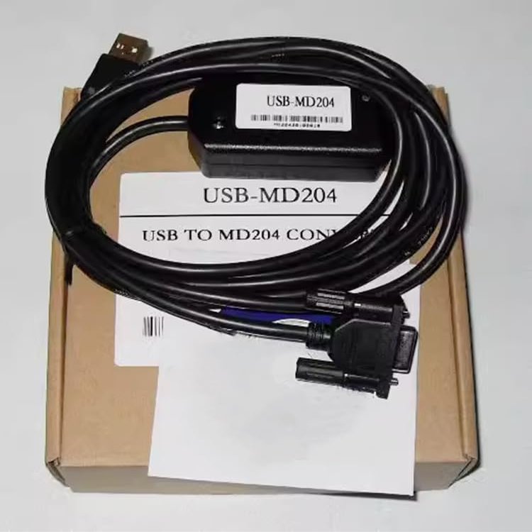 Suitable for USB-MD204 Programming Cable,MD204LV4 MD204LV5 MD204LV6,MD306L MD308L Text Display Connecting to Computer Programming Cable Black : 3 Meters