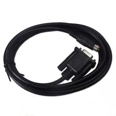 Compatible MD2-DVP-CAB0 PLC Communication Cable MD204L,MD306,MD308 Text Display Connections DVP Series Communication Cable Black : 3 Meters