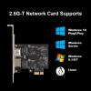 2.5Gbase-T PCIE NIC with Realtek RTL8125 Chip, Dual RJ45 Port 2500/1000/100 Mbps Network Adapter, PCIe X1,Ethernet Card for Windows/Windows Server/Linux view 2