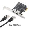 2.5Gbase-T PCIE NIC with Realtek RTL8125 Chip, Dual RJ45 Port 2500/1000/100 Mbps Network Adapter, PCIe X1,Ethernet Card for Windows/Windows Server/Linux view 3