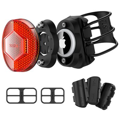 TUSITA Airtag Scooter Mount,Hidden Bike GPS Tracker Case for Airtag Bike Seatpost Reflector Mounts, Anti-Theft Airtag Holder for Bike, Electric Bicycle