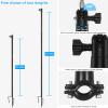 Koroao 31.49 or 47.24 inch Ground Stake Mount Stand with Solar Panel Mount for Ring, Blink, Arlo, Eufy, Wyze, Google Nest, Simplisafe Cameras and Solar Panels Ground Stake BracketBlack view 2