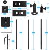 Koroao 31.49 or 47.24 inch Ground Stake Mount Stand with Solar Panel Mount for Ring, Blink, Arlo, Eufy, Wyze, Google Nest, Simplisafe Cameras and Solar Panels Ground Stake BracketBlack view 3