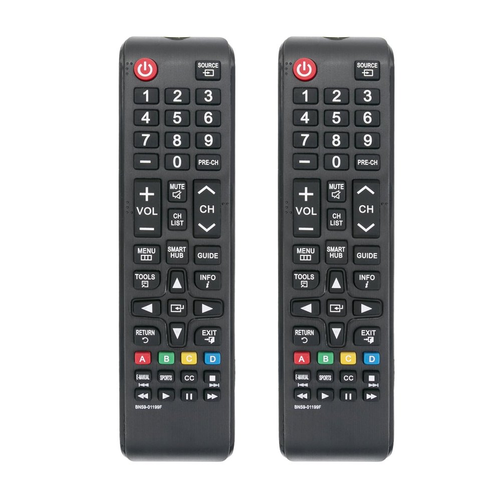 2PCS ALLIMITY BN59-01199F Replaced Remote fit for Samsung LCD HDTV HG28NE690 HG32NA477GF HG39NB460HF HG40NB678FF UN43JU640DF UN48J5200AF UN55JU6700 UN60J6200AF UN65JU6700