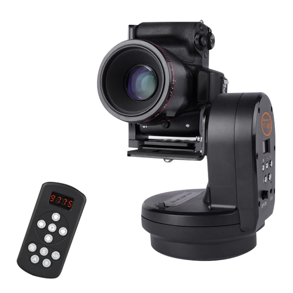 Venidice YT-800 Remote Control Pan Tilt Head, Automatic Motorized Rotating Panoramic Head for Smartphones/DSLR Cameras/Action Cameras (Limited Weight Under 1kg)