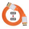 NFHK DP 4K to DP Displayport Ultra Soft High Flex Monitor Cable Hyper Super Flexible Cord Male to Male for Computer Graphics Card 200CM view 4