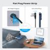 TROND Travel Power Strip with Detachable USB C Ports Fast Charge GaN III PD35W, 5ft Flat Plug Extension Cord with Multiple Outlets, for Home Hotel Dorm Room Cruise Ship Essentials, Black view 2