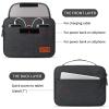 CIRONI Cable Organiser Bag,Electronic Accessories Bag Double Layer Travel Waterproof Cord Storage Bag for Ipad,Hard Drives,Chargers,Power Bank,USB Drive,Cellphone,Dark Grey view 2