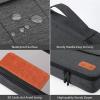 CIRONI Cable Organiser Bag,Electronic Accessories Bag Double Layer Travel Waterproof Cord Storage Bag for Ipad,Hard Drives,Chargers,Power Bank,USB Drive,Cellphone,Dark Grey view 3