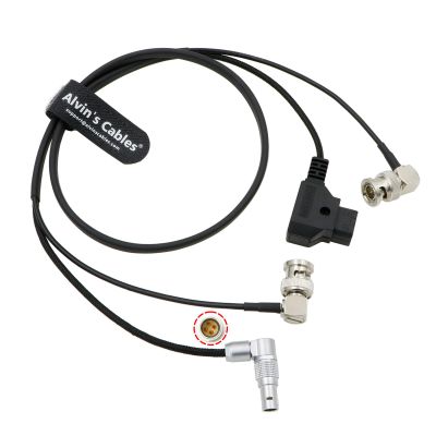 Alvins Cables Combination Power Cable for Zacuto Kameleon Pro EVF Rotatable 4 Pin to D-tap Power Cable with BNC to BNC SDI Coaxial Cable 75cm| 29.5in