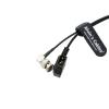 Alvins Cables Combination Power Cable for Zacuto Kameleon Pro EVF Rotatable 4 Pin to D-tap Power Cable with BNC to BNC SDI Coaxial Cable 75cm| 29.5in view 2