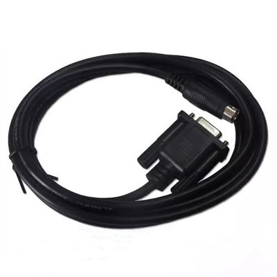 for ET070-FX PLC Cable ET070 Touch Panel Connections FX1S,1N,2N,FX3U,FX3G etc. Series Black Length: 5 Meters