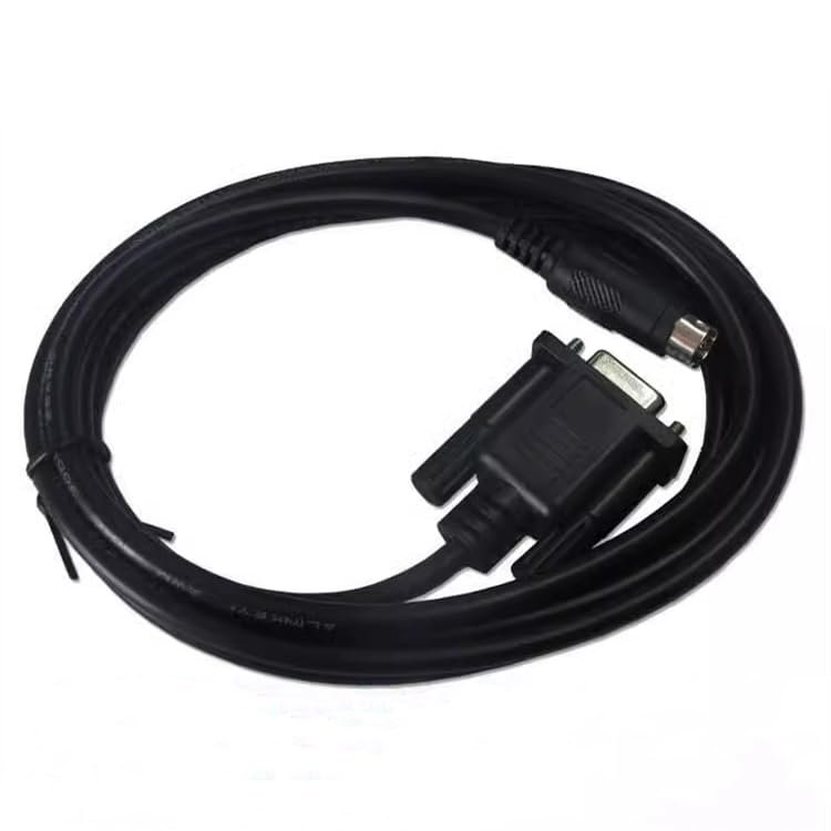 for ET070-FX PLC Cable ET070 Touch Panel Connections FX1S,1N,2N,FX3U,FX3G etc. Series Black Length: 5 Meters