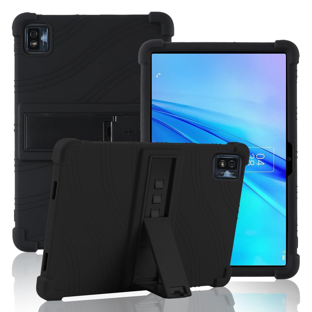 ATOOZ for TCL Tab 10 5G Tablet Case 10.1 Inch 2022 (9183W)/TCL Tab 10S 10.1 Inch Case for Kids (9080G/9081X) 2021 with PC Stand (Black)