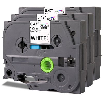 DYKJGS Label Tape Compatible Tze231 12mm 0.47Inch Black on White, Replacement for Touch Label Maker H110 D210 D220 2040, 3-Pack