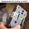 DYKJGS Label Tape Compatible Tze231 12mm 0.47Inch Black on White, Replacement for Touch Label Maker H110 D210 D220 2040, 3-Pack view 2