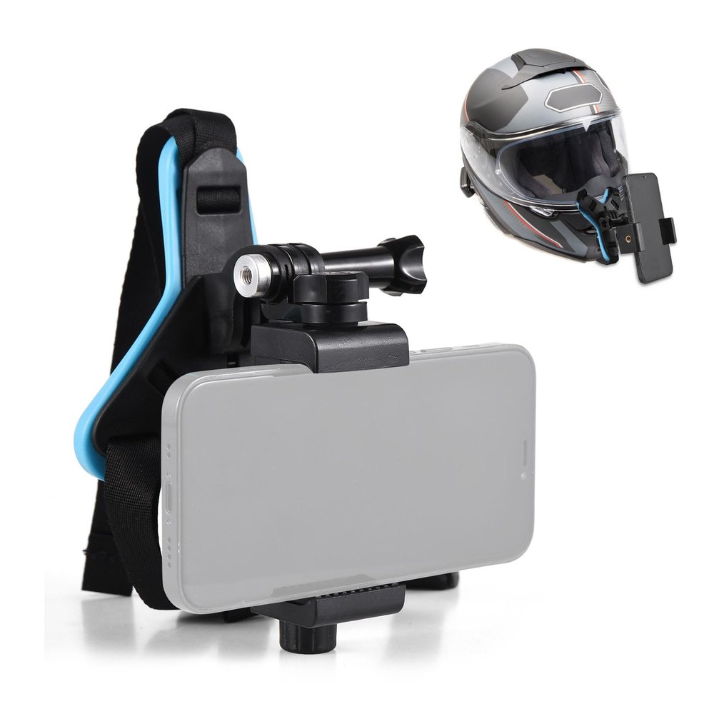 Andoer Helmet Camera Mount Holder Action Camera Helmet Mount with Adapter Clip Cell Phone Compatible with GoPro Hero/DJI Osmo/AKASO Action Camera