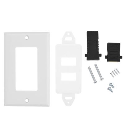 MUNEFE Socket, Video Socket, 2 in 1 Interated Media Wall Plate Video Socket, Compatible with Multiple Devices