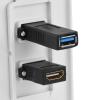 MUNEFE Socket, Video Socket, 2 in 1 Interated Media Wall Plate Video Socket, Compatible with Multiple Devices view 2