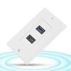 MUNEFE Socket, Video Socket, 2 in 1 Interated Media Wall Plate Video Socket, Compatible with Multiple Devices view 3