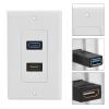 MUNEFE Socket, Video Socket, 2 in 1 Interated Media Wall Plate Video Socket, Compatible with Multiple Devices view 4