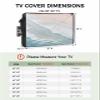 Summer Beach Outdoor TV Cover 60 to 65 Inches Weatherproof & Waterproof, Ocean Coastal Outdoor TV Enclosure with Remote Control Pocket, Seaside Nautical Aqua Beige TV Screen Protectors for Outside TV view 2