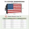 American Flag Outdoor TV Cover 80-85 Inches, Weatherproof & Waterproof, Red Striped Blue Star Outdoor TV Enclosure with Remote Control Pocket view 2