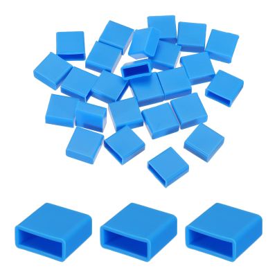MECCANIXITY 25pcs USB Type A Port Plugs Covers Caps Silicone Anti Dust Protector for USB Male End, Blue